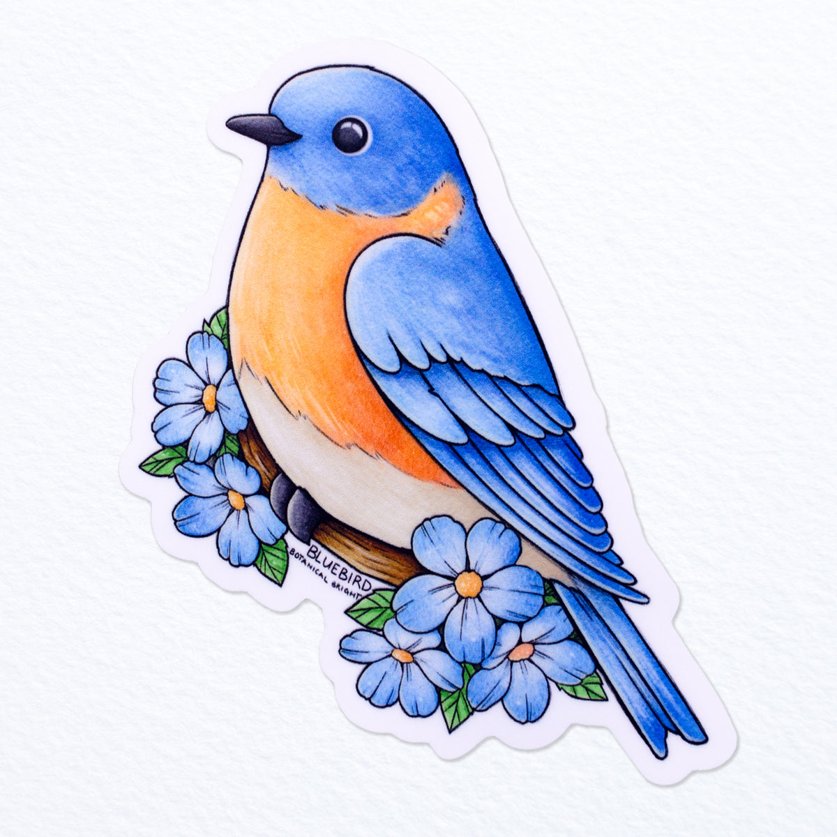 Bluebird Waterproof Vinyl Sticker – Botanical Bright - Add a Little Beauty  to Your Everyday