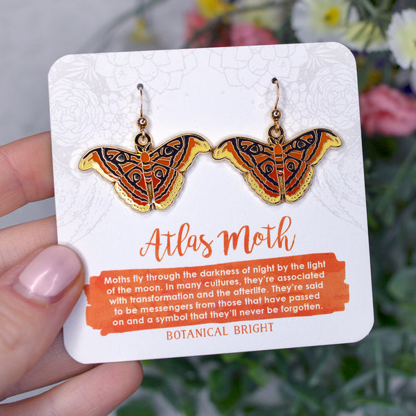 Atlas Moth Charm Earrings