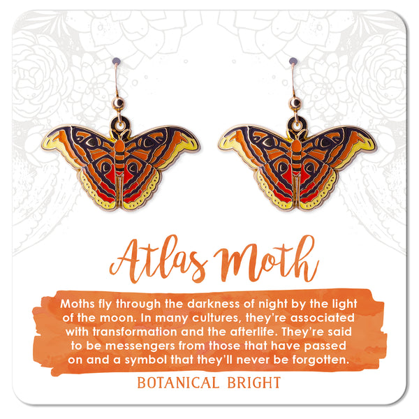 Atlas Moth Charm Earrings