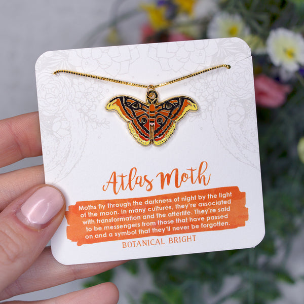 Atlas Moth Charm Necklace