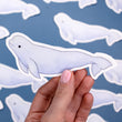 Load image into Gallery viewer, Beluga Whale Waterproof Vinyl Sticker