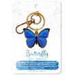Load image into Gallery viewer, Blue Morpho Butterfly Enamel Keychain