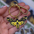 Load image into Gallery viewer, Deaths-head's Hawkmoth Enamel Keychain