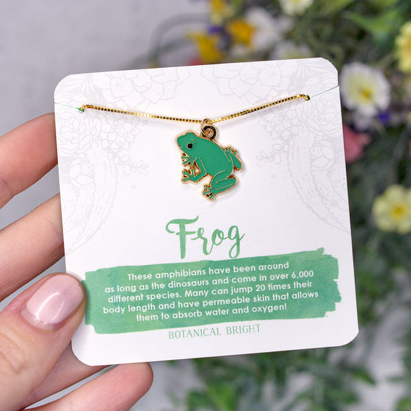 Garden Frog Charm Necklace