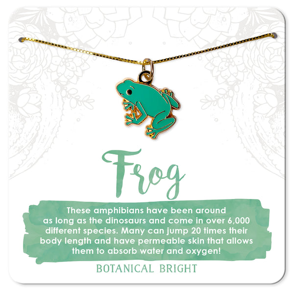 Garden Frog Charm Necklace