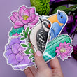 Load image into Gallery viewer, Mystery Grab Bags! 10 Water Resistant Stickers + 3 B-Grade Enamel Pins