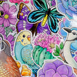 Load image into Gallery viewer, Mystery Grab Bags! 10 Water Resistant Stickers + 3 B-Grade Enamel Pins