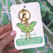Load image into Gallery viewer, Luna Moth Enamel Keychain