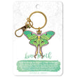 Load image into Gallery viewer, Luna Moth Enamel Keychain