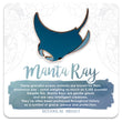 Load image into Gallery viewer, Manta Ray Enamel Pin