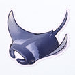 Load image into Gallery viewer, Manta Ray Waterproof Vinyl Sticker