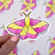 Load image into Gallery viewer, Rosy Maple Moth Waterproof Vinyl Sticker