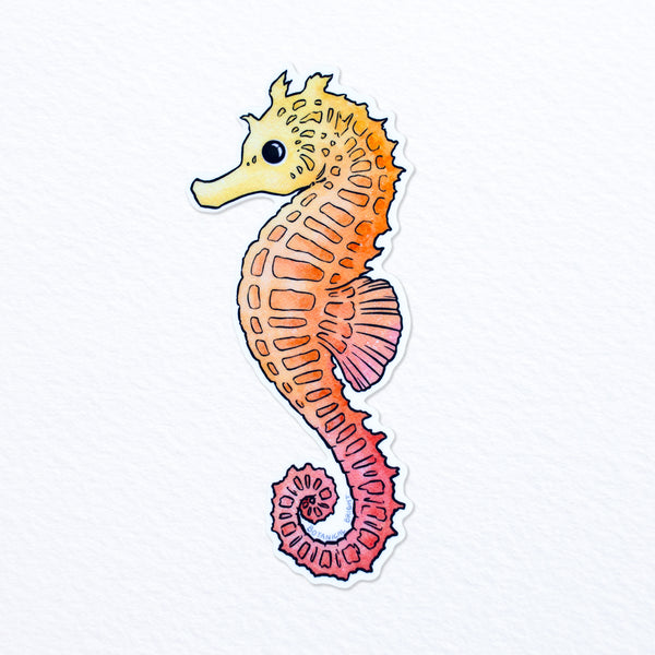 Seahorse Waterproof Vinyl Sticker