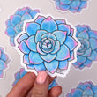 Load image into Gallery viewer, Succulent Echeveria Blue Bird Waterproof Vinyl Sticker