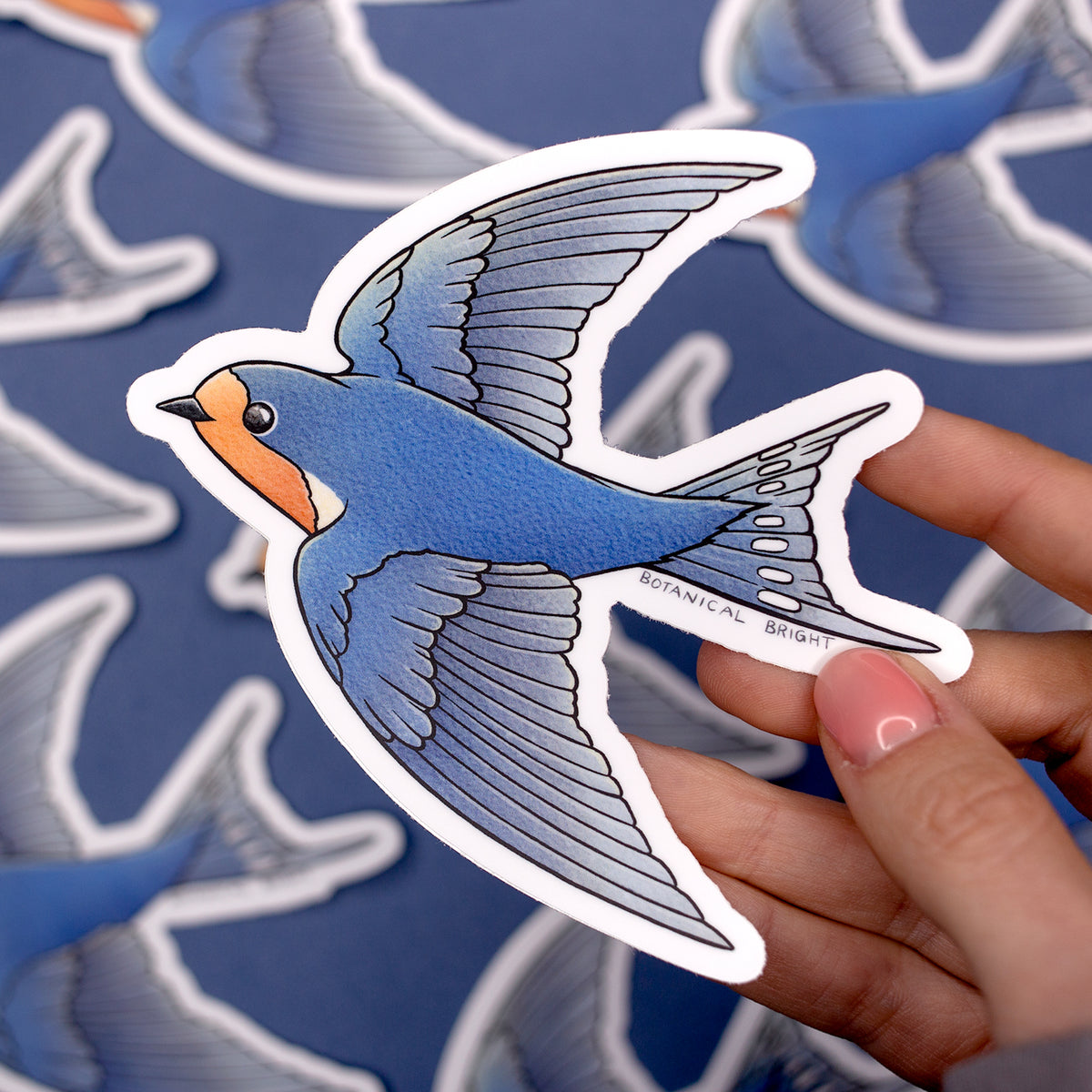 Blue Morpho Butterfly Waterproof Vinyl Sticker