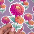 Load image into Gallery viewer, Zinnia Waterproof Vinyl Sticker