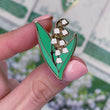 Load and play video in Gallery viewer, Lily of the Valley Enamel Pin