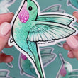 Load and play video in Gallery viewer, Hummingbird Sticker with Holographic Details