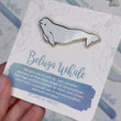 Load and play video in Gallery viewer, Beluga Whale Enamel Pin