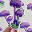 Load and play video in Gallery viewer, Amethyst Deceiver Mushroom Waterproof Vinyl Sticker
