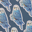 Load and play video in Gallery viewer, Blue Parakeet Waterproof Vinyl Sticker