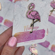 Load and play video in Gallery viewer, Flamingo Enamel Pin