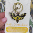 Load and play video in Gallery viewer, Deaths-head's Hawkmoth Enamel Keychain