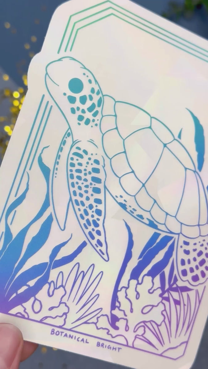 Sea Turtle Sun Catcher Rainbow Maker Window Sticker – Botanical Bright -  Add a Little Beauty to Your Everyday