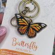 Load and play video in Gallery viewer, Monarch Butterfly Enamel Keychain