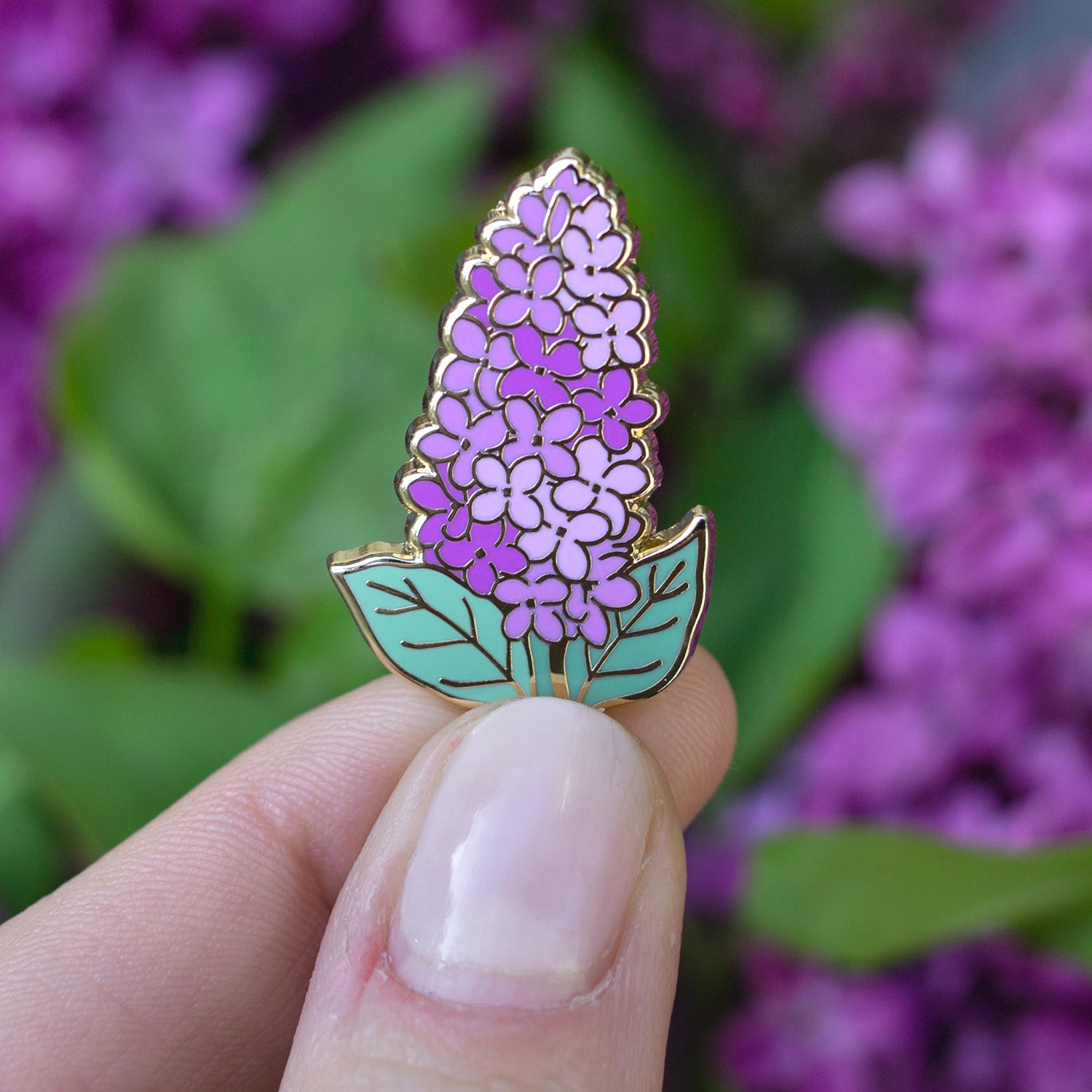 BotanicalBright Lilac Enamel Pin