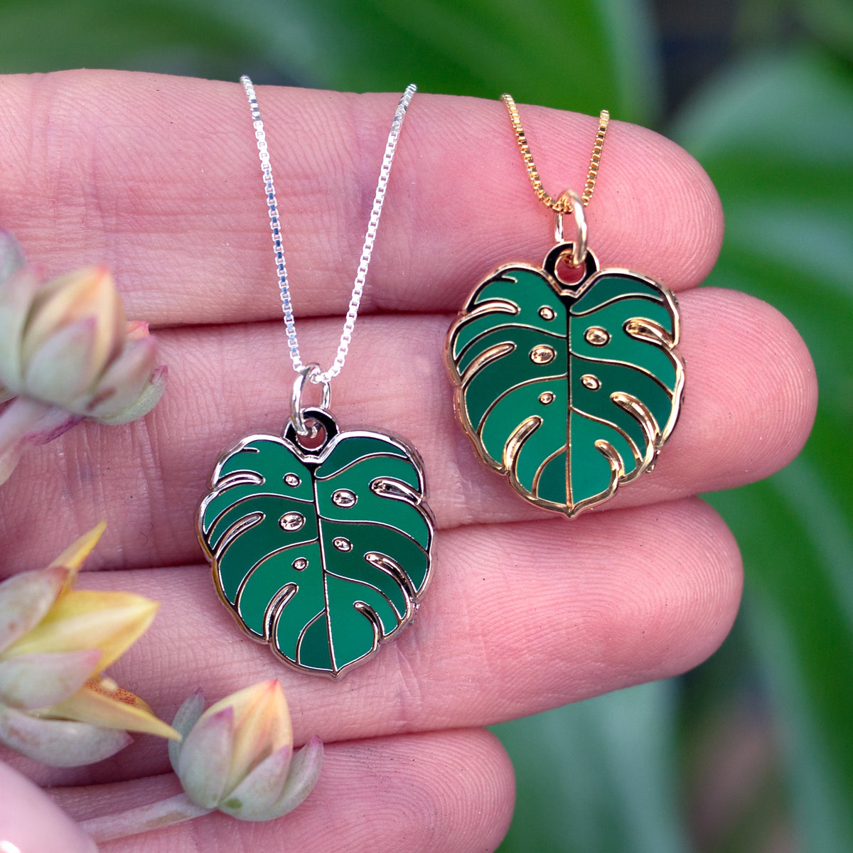 Monstera Necklace – Botanical Bright - Add a Little Beauty to Your