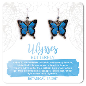 Ulysses Butterfly Charm Earrings