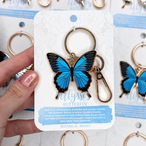 Ulysses Butterfly Enamel Keychain