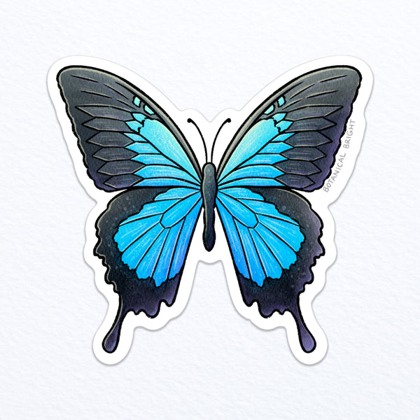 Ulysses Butterfly Waterproof Vinyl Sticker