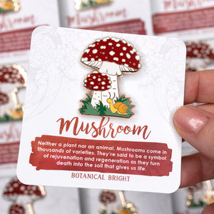 Mushroom Enamel Pin