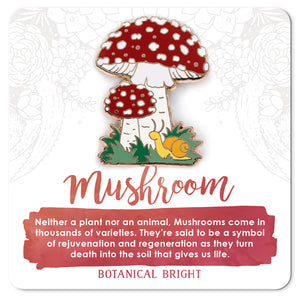Mushroom Enamel Pin