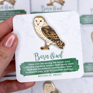 Barn Owl Enamel Pin
