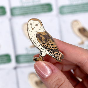 Barn Owl Enamel Pin