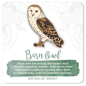 Barn Owl Enamel Pin
