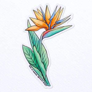 Bird of Paradise Waterproof Vinyl Sticker