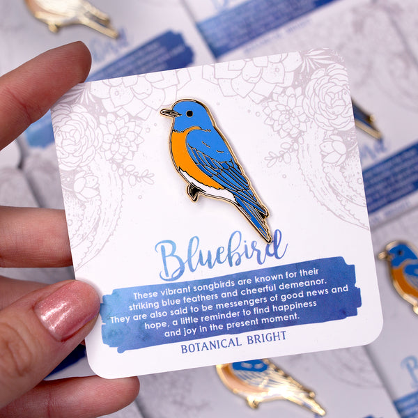 Bluebird Enamel Pin