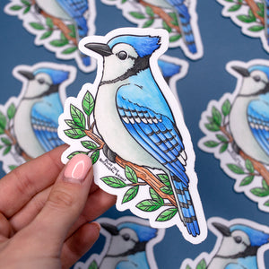 Blue Bird Waterproof Stickers