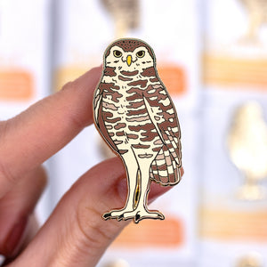 Burrowing Owl Enamel Pin