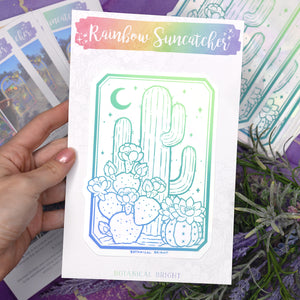 Cactus Garden Sun Catcher Rainbow Maker Window Sticker