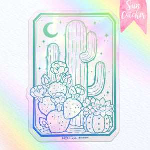 Cactus Garden Sun Catcher Rainbow Maker Window Sticker