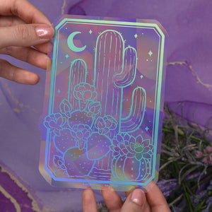 Cactus Garden Sun Catcher Rainbow Maker Window Sticker