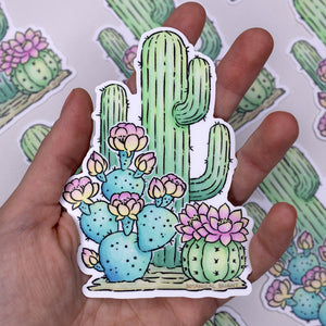 Cactus Garden Vinyl Sticker