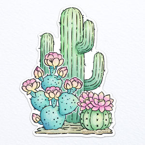 Cactus Garden Vinyl Sticker