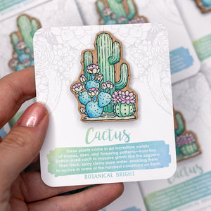 Cactus Garden Wood Pin