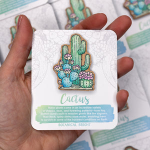 Cactus Garden Wood Pin